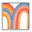 Playful Double Rainbow Arches Blue Red Orange par Emily Navas - Peinture-62162659-62162658