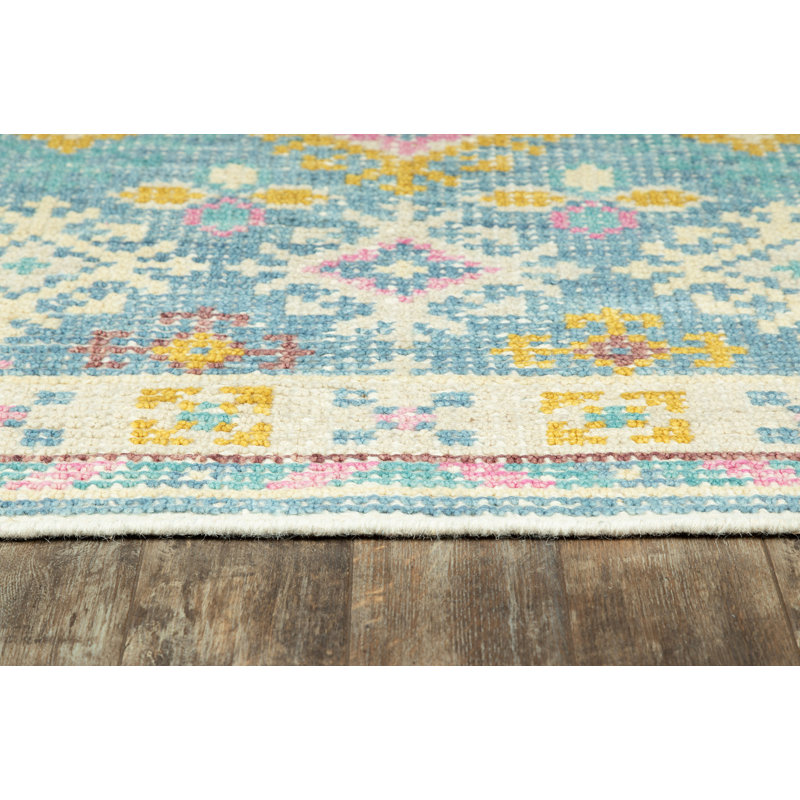 Emersynn Hand Knotted Southwestern Indoor Rug, Rectangle 2' x 3'