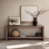 Retro Minimalist Solid Wood Console Table