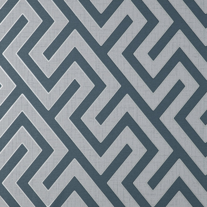 Larson Geo Textured Wallpaper, Navy