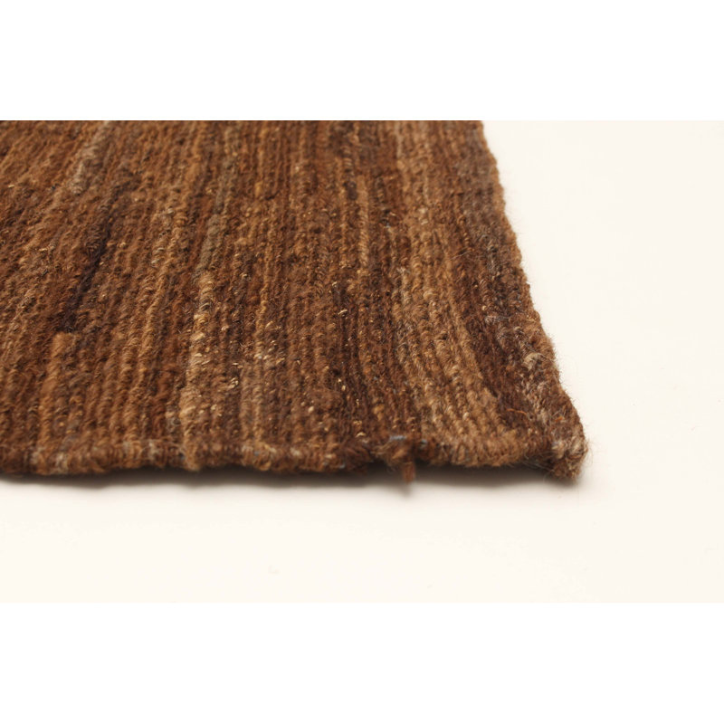 Tapisserie naturelle brune Kilim 5 pi 1 po x 6 pi 5 po