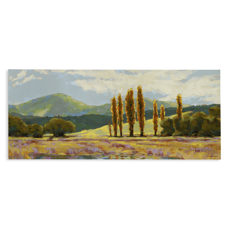 Vaste toile de campagne sobre, design par Trevor Copenhaver, H 13 po x l 30 po