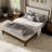 Luca Solid Wood Upholstered Boucle Bed Frame