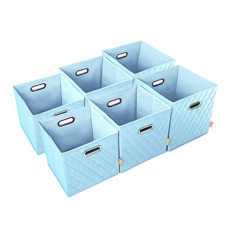 Ensemble de bacs en similicuir, H 12 po x l 12 po x P 12 po, Bleu
