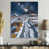 Cadre simple blanc, bois massif
