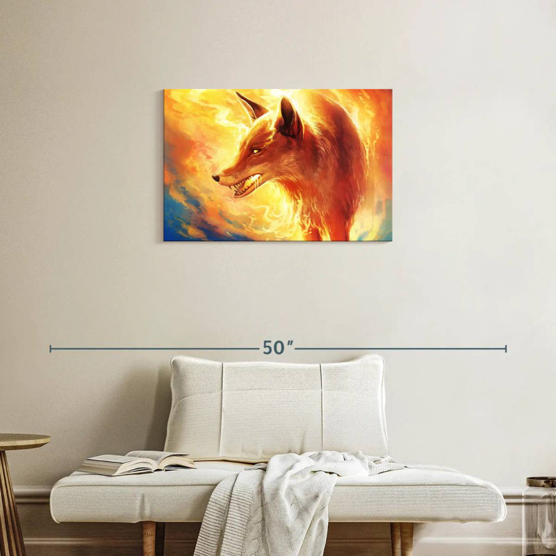 Brampt Fire Fox, 20" H x 30" W