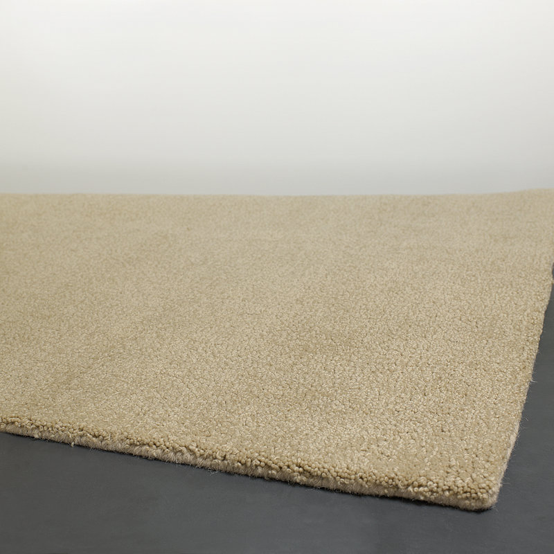Lansvale Handmade Braided Wool Beige Area Rug, Rectangle 1'6" x 2'3"