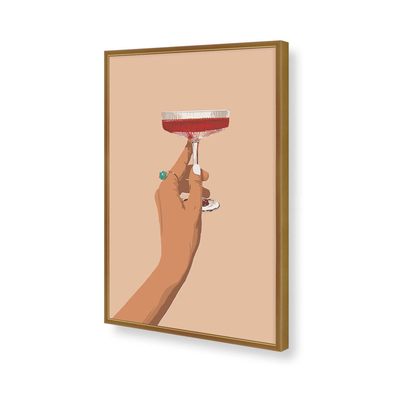 «Cheers To Love» par Garima Dhawan, reproduction d'art sur toile, H 48 po x l 36 po, Gold