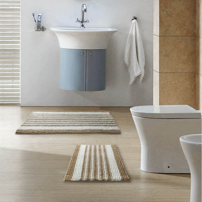 Ensemble de tapis de bain Patmos, Blanc cassé