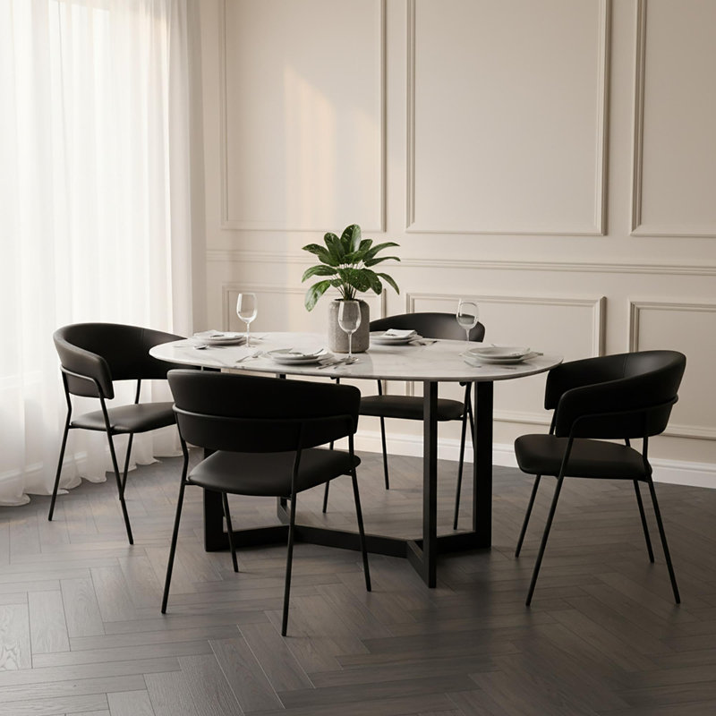 Fauteuil de salle à manger Slate, Noir
