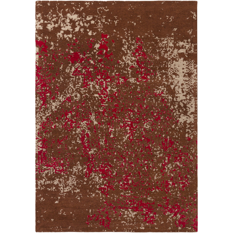 Tapis brun / rouge Adney, Rectangle 9 pi x 13 pi