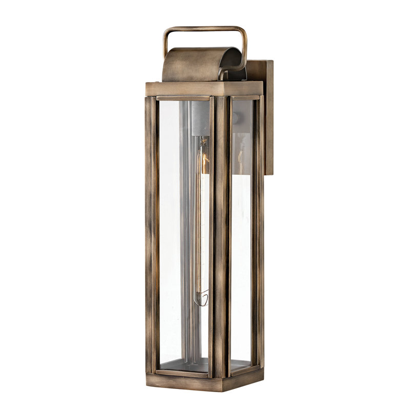 Harbor Sag Outdoor Wall Lantern, Burnished Bronze, 21.25" H x 5.5" W x 7.5" D