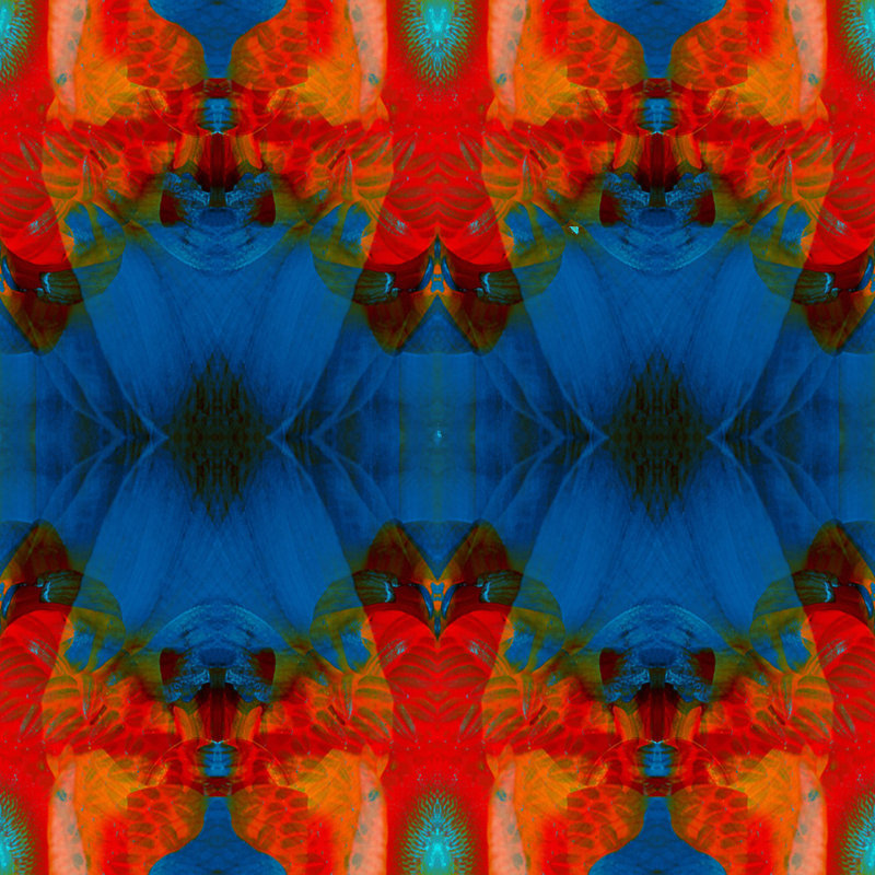 Blue Kaleidoscope Print by Lillian August