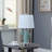 Ceramic Cactus Plant Metal Table Lamp