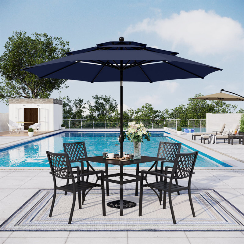 Parasol de plage 120 "Evyanna, Bleu foncé