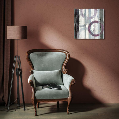 «Gracie Oaks Schick, Mike», reproduction d'art sur toile tendue, prune Zephyr II