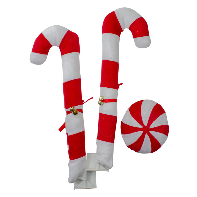 Ensemble de décoration de voiture de Noël Candy Cane