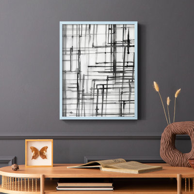 Line Meditation I, reproduction encadrée - bois massif
