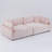 112-inch Corduroy Sofa: Two Throw Pillows, Four Backrests-1086999023