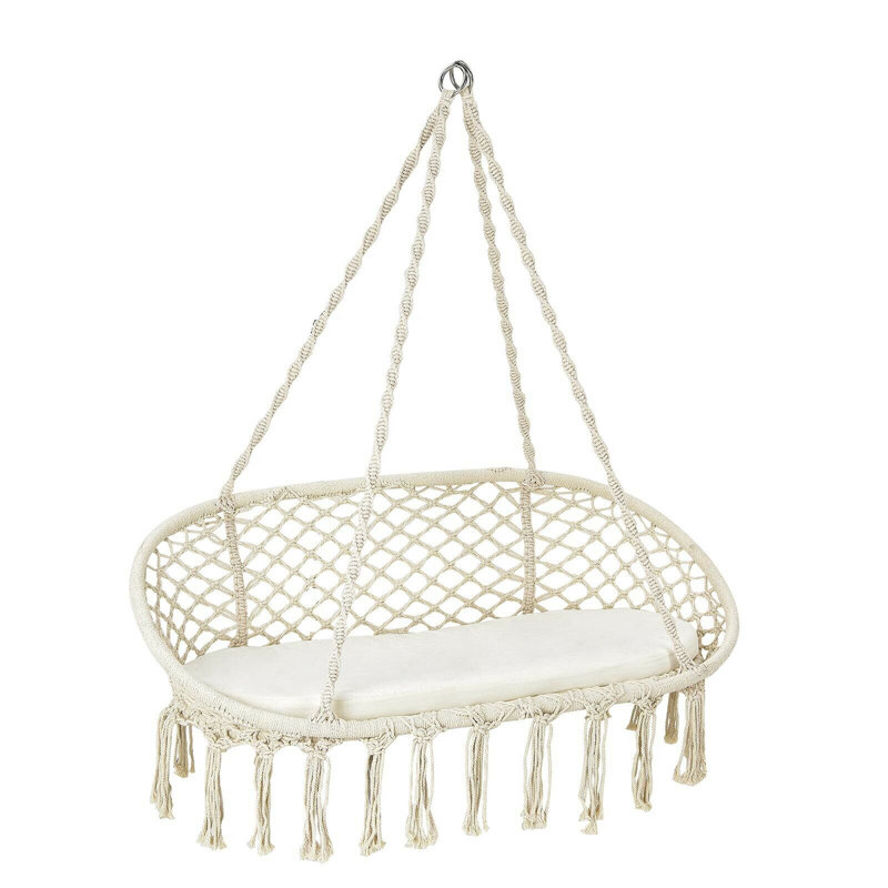 Amiriah 2 Person Chair Hammock, Beige