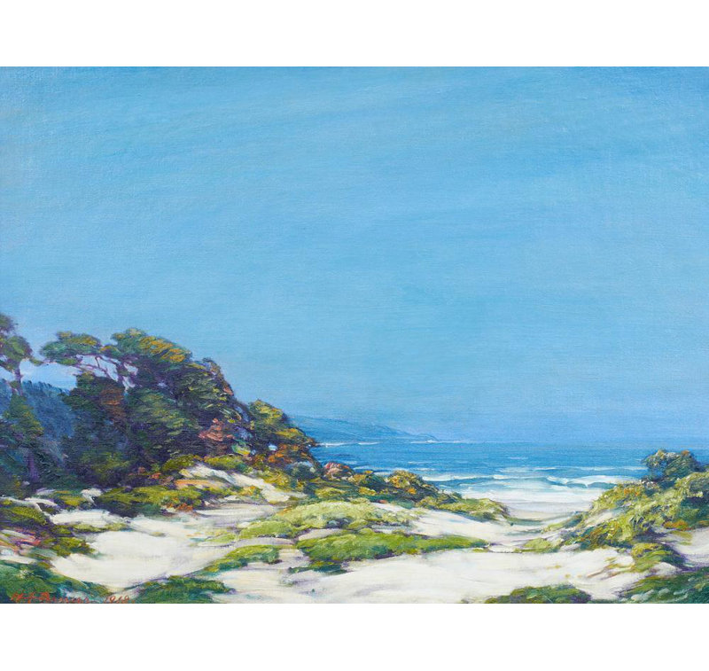 "Monterey Coast" par Henry Joseph Breuer - Art mural sur toile tendue avec châssis, H 40 po x l 28 po