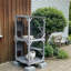 La maison mobile d'extérieur pour chat avec roues, la maison mobile pour chat et la cage sont livrées avec une boîte de repos améliorée et une housse imperméable.