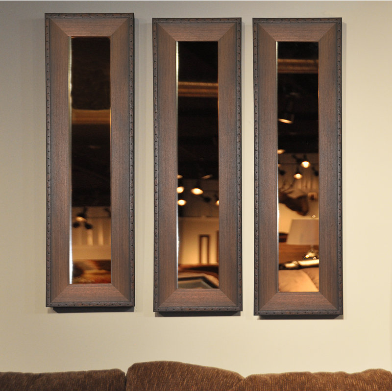 Trujillo Wood Flat Wall Mirror, 39.5" H x 11.5" W