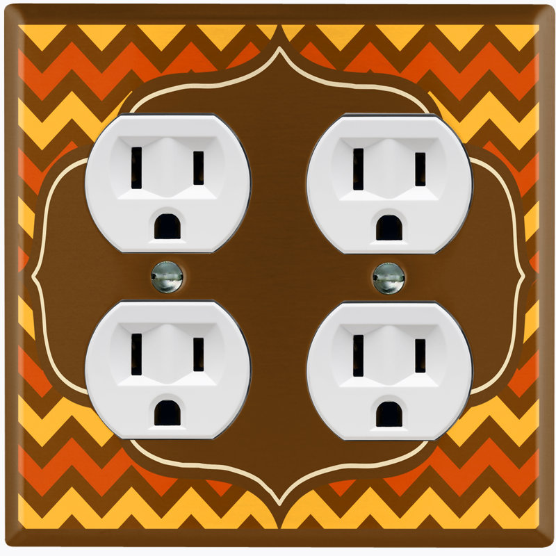 Patterned 2 - Gang Toggle Light Switch Standard Wall Plate