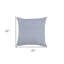 Oreiller à fermeture à glissière 100% coton 22 po x 22 po bleu marine et blanc 22 po x 22 po