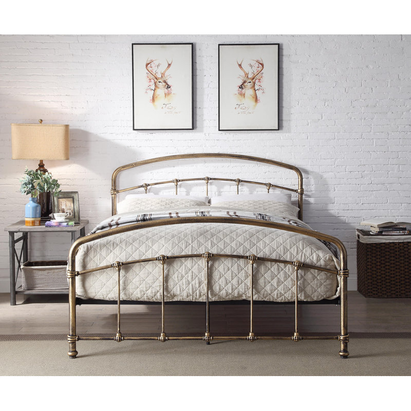 Alto Metal Bed, Antique Bronze, Double (4'6)