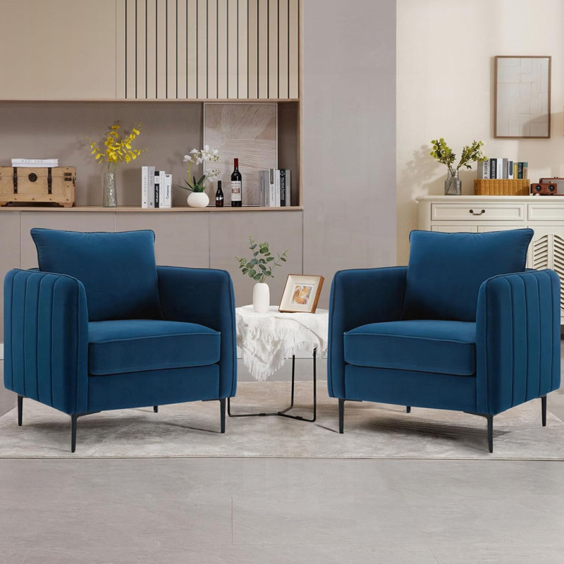 Fauteuil d'appoint simple en velours Accent Chair