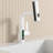 Pull-out lift LED temperature digital display bathroom basin faucet with 360° rotatable-115745049