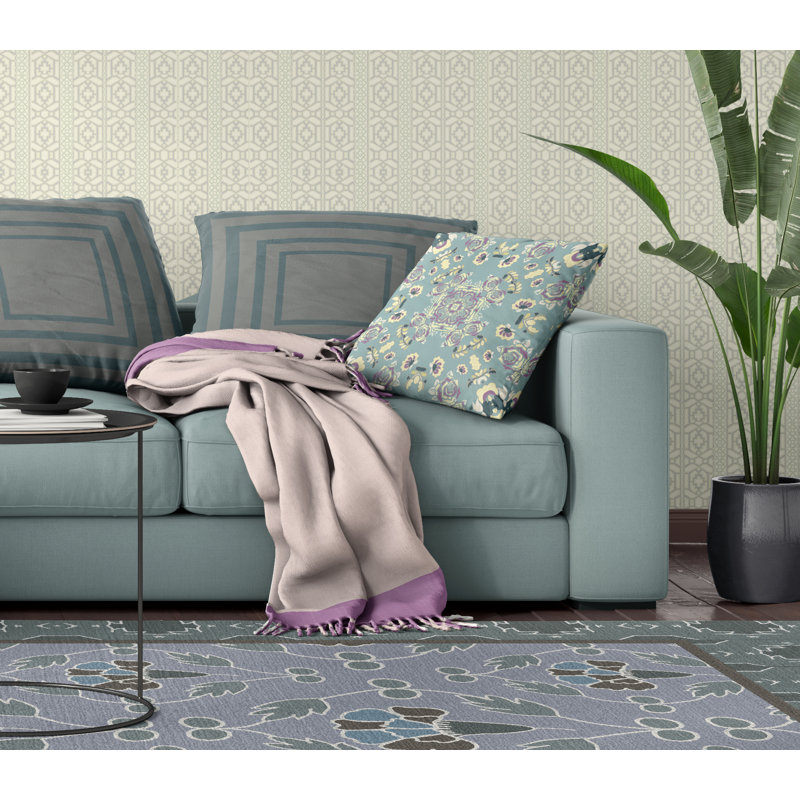  Housse et insert de coussin carré rose, 18" x 18", Vert clair / jaune