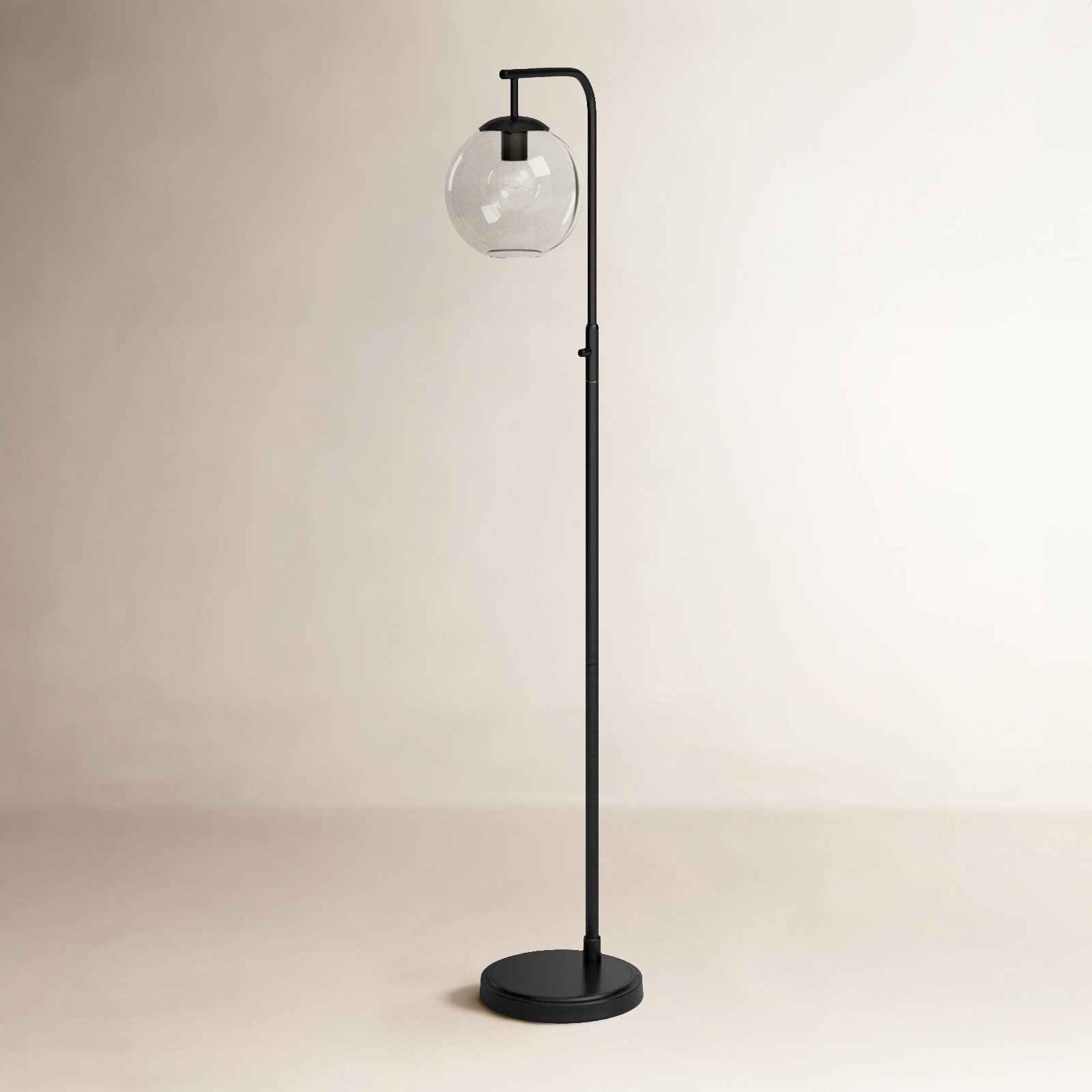 Claire 58.5'' Floor Lamp, Black, Clear