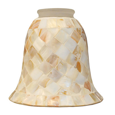 5.2"H Mosaic Style Pendant Glass Shade in Champagne Finish