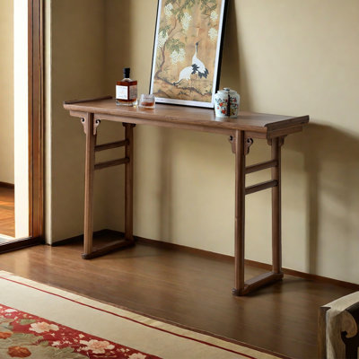 Console en bois massif de style zen
