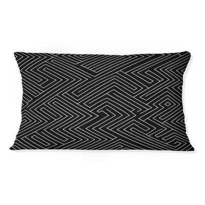 Coussin noir Modern Maze I - Modern