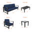 Ensemble de conversation pour 4 personnes avec coussins Sunbrella® Dulcie-90979265