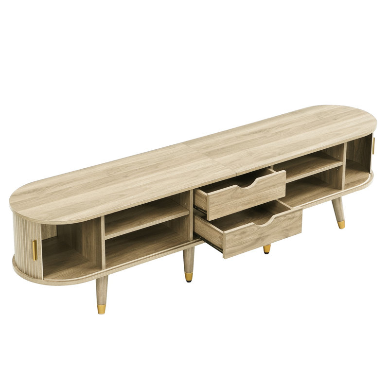 TV Stand for TVs up to 85", Natural