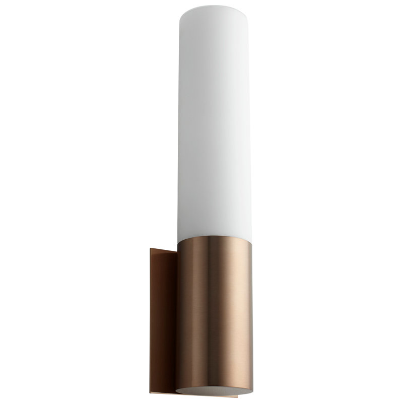 Gastn LED Armed Sconce, Satin Copper