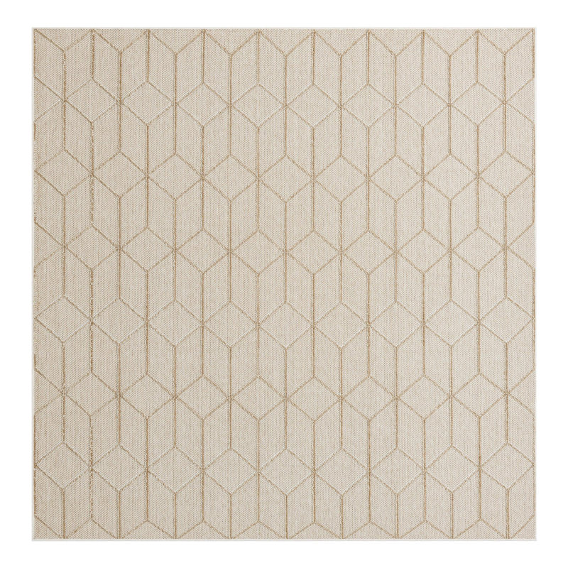 Tapis d'extérieur à treillis, Carré 7 pi 10 po