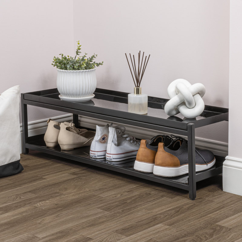 6 Pair Shoe Rack, Black