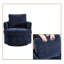 Fauteuil pivotant rembourré moderne avec coussin moelleux et base arrondie pour le salon ou la chambre à coucher-98655988