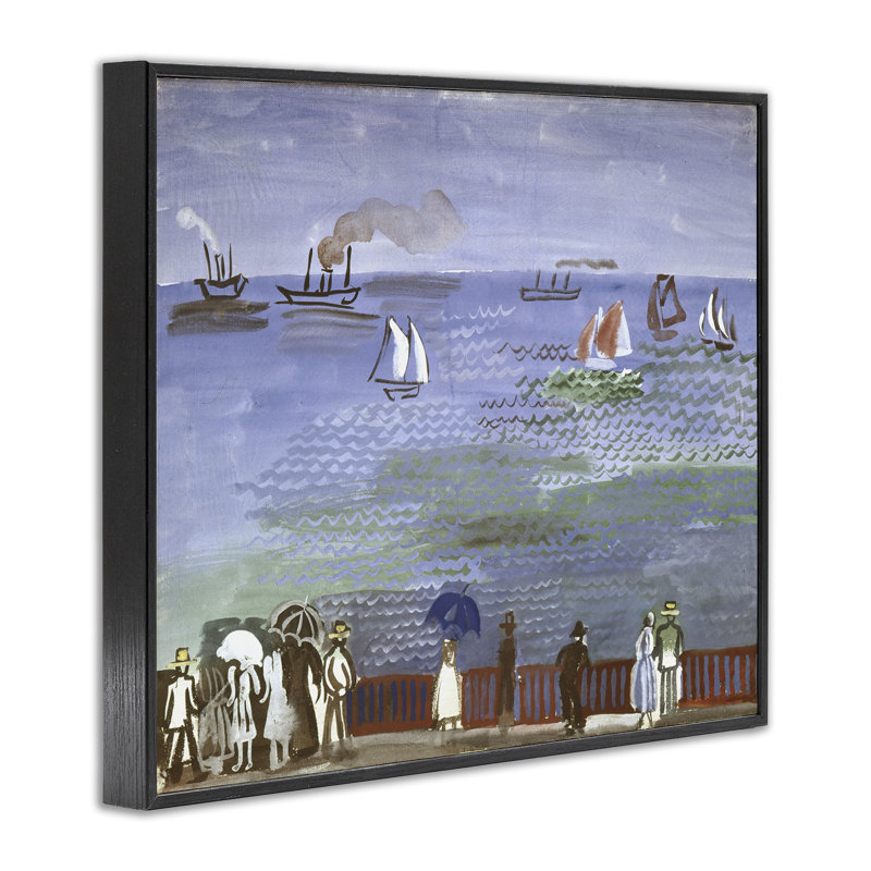 Scène nautique classique Raoul Dufy, estampe numérique encadrée par one1000paintings, Giclée encadrée noir minuit
