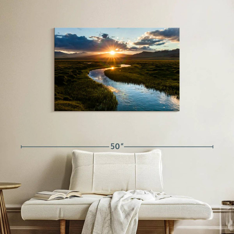 Alvord Sunset Stream, H 26 po x l 39 po