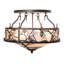 Rustic Lodge 4 - Light Semi Flush Mount