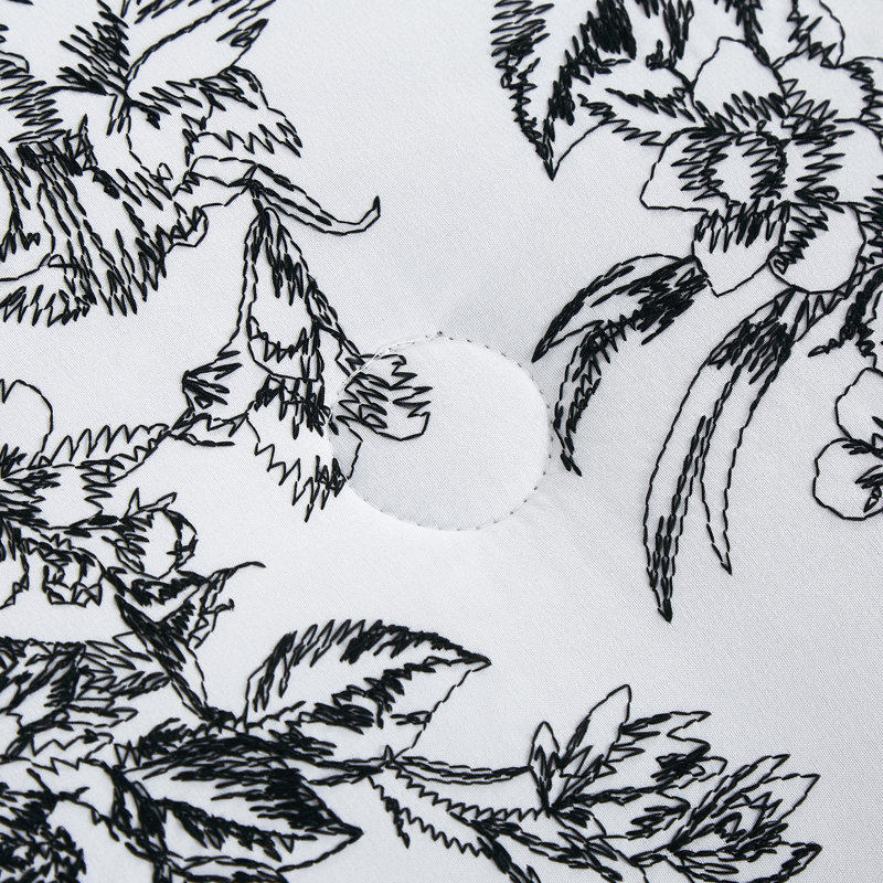 Ensemble d'édredon 5 pièces à croquis floraux, Édredon de très grand lit + 4 pièces additionne