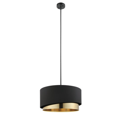 Luminaire suspendu cylindrique à 1 lumière