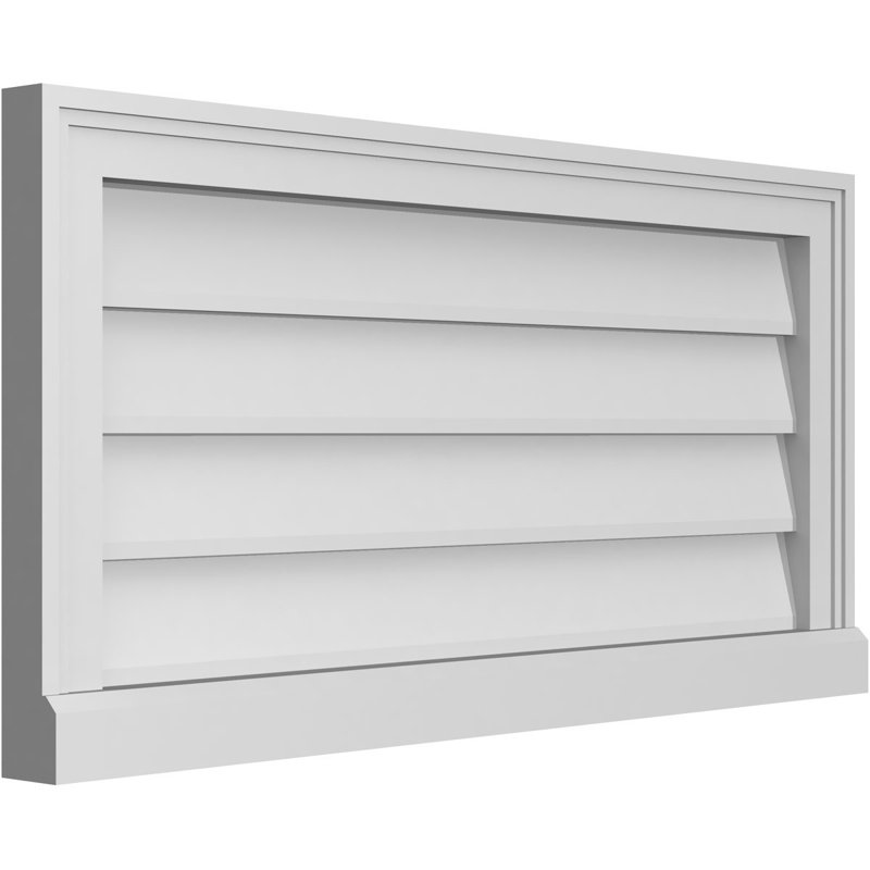 Cadre de seuil Brickmould, brun clair apprêté, H 16 po x l 32 po x P 2 po