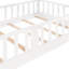 Lit simple au-dessus d'un lit superposé blanc avec glissade et maximise l'espace de construction en bois massif, pratique et pour la chambre à coucher-353974583